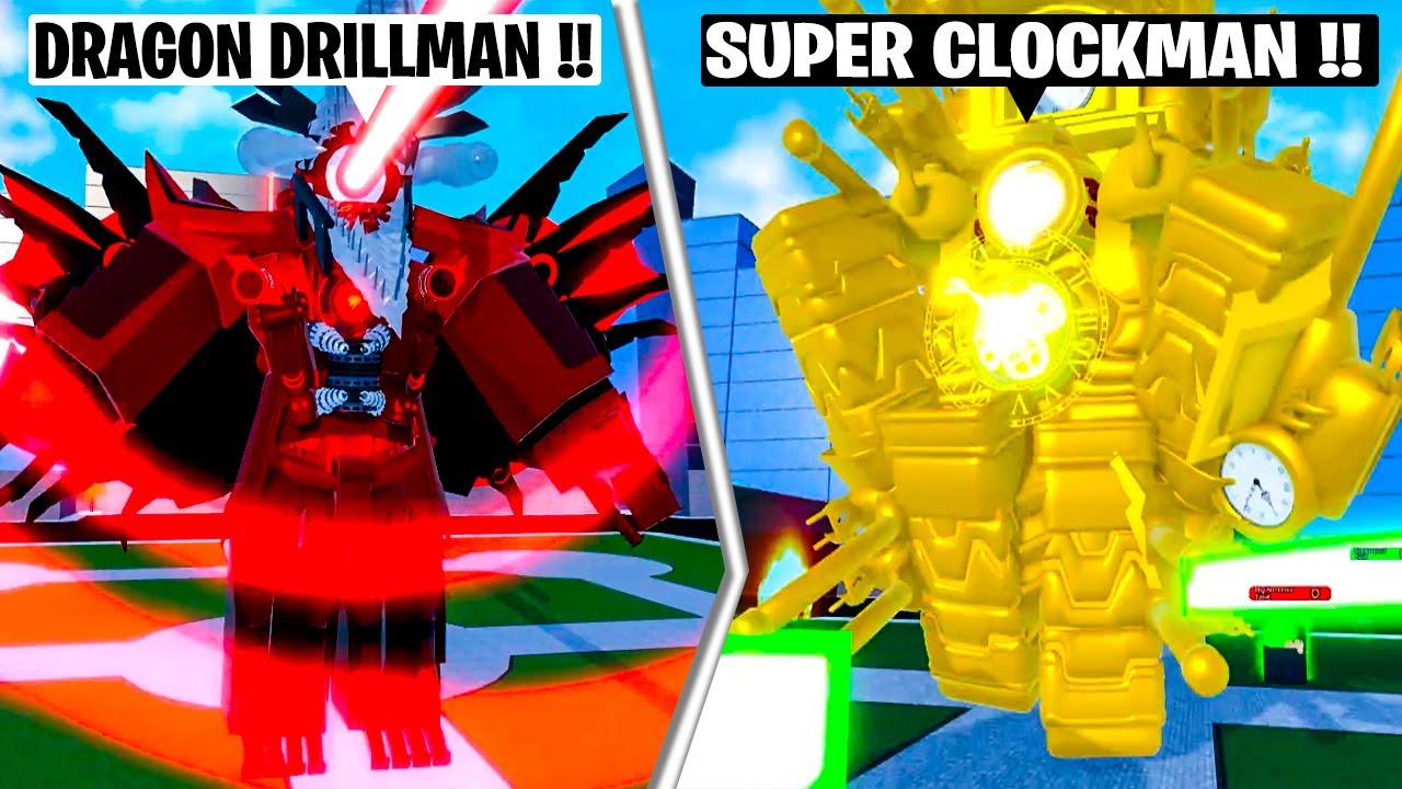DRAGON TITAN DRILLMAN y BLOOPER TITAN CLOCKMAN ShowCase !! Roblox Skibidi Toilet Super Toilet Brawl