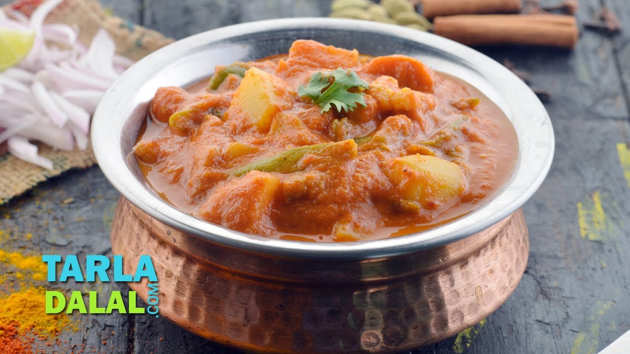 Mixed Vegetable Sabzi – Restaurant Style by Tarla Dalal