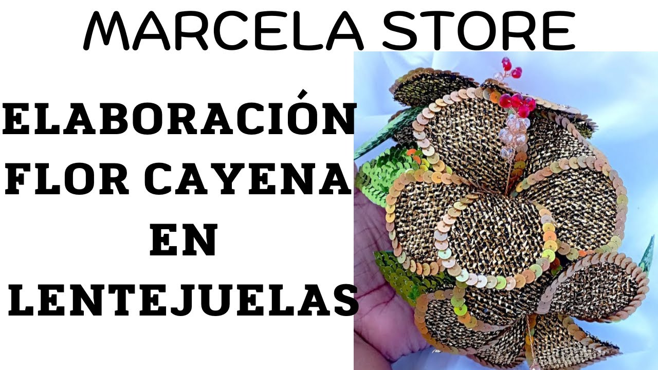 DIY Paso a paso ✅Crea tu propia FLOR CAYENA DECORADA EN LENTEJUELAS para un accesorio de fantasía.