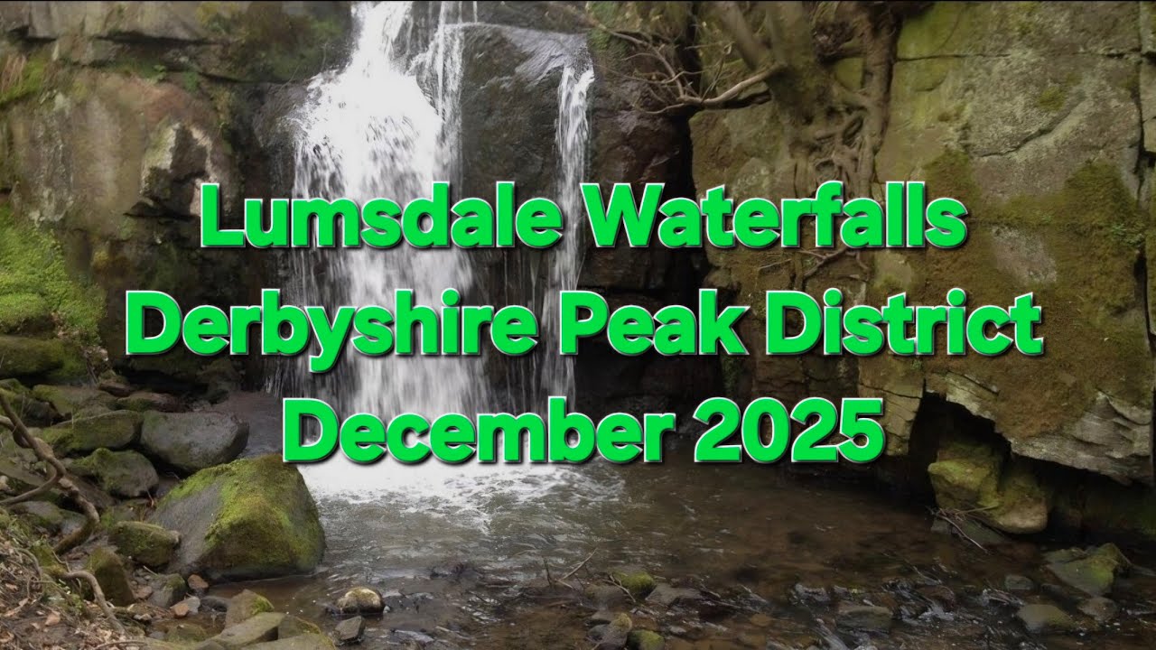 Lumsdale Waterfalls Peak District Derbyshire UK December 2025