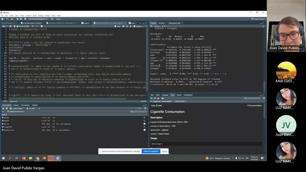 Modelos de Regresión con Variables Cualitativas en R-Studio