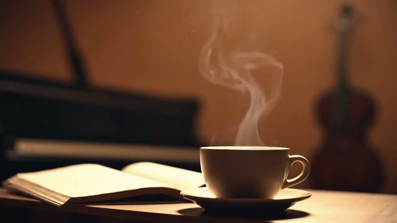 A jazz moment shared with someone you love,watching the snow fall through a café window