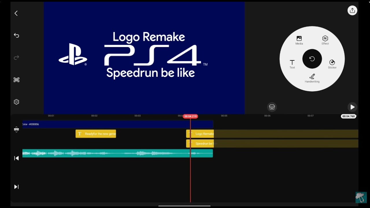 Playstation 4 Logo Remake Kinemaster Speedrun x8.5 Speed