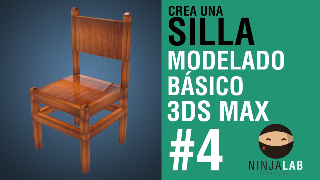 CREA UNA SILLA / MODELADO BÁSICO / 3DS MAX / PARTE #4
