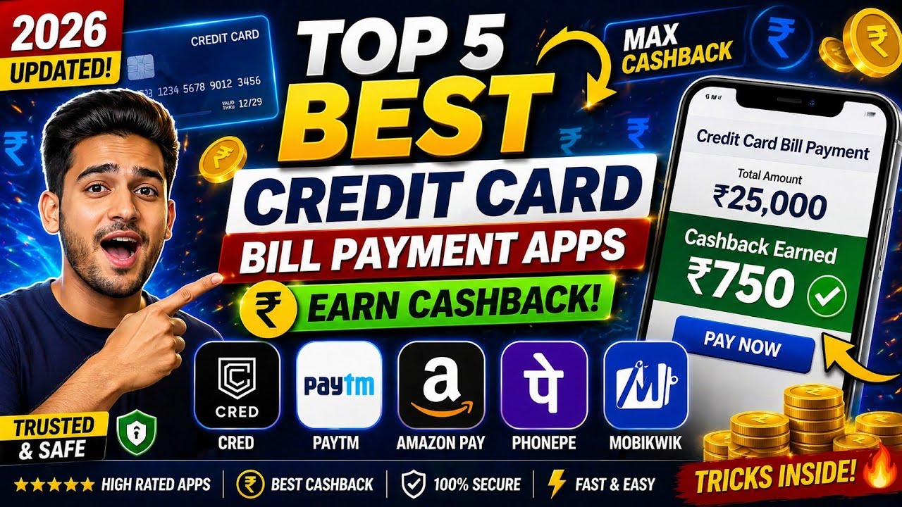 🔥 Best Credit Card Bill Payment Apps for Cashback 2026 | Earn Cashback on Every Payment 💸