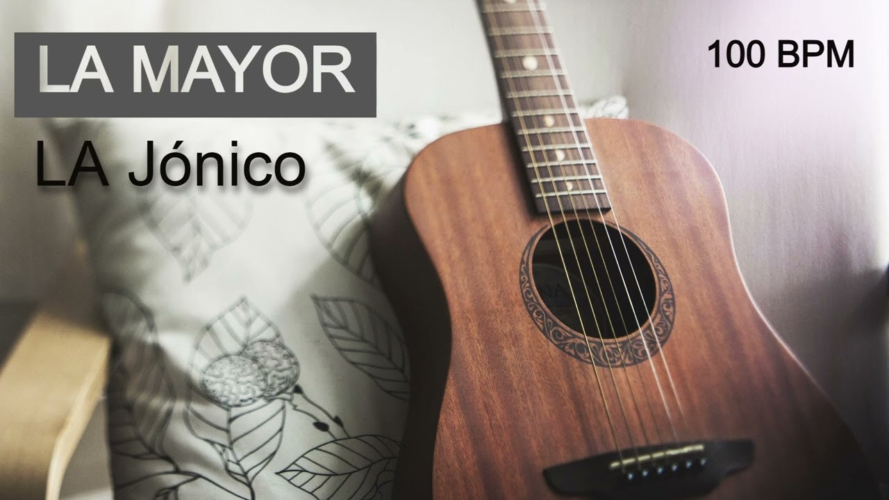 PISTA INSTRUMENTAL alegre GUITARRA LA Mayor/LA Jónico 100 BPM