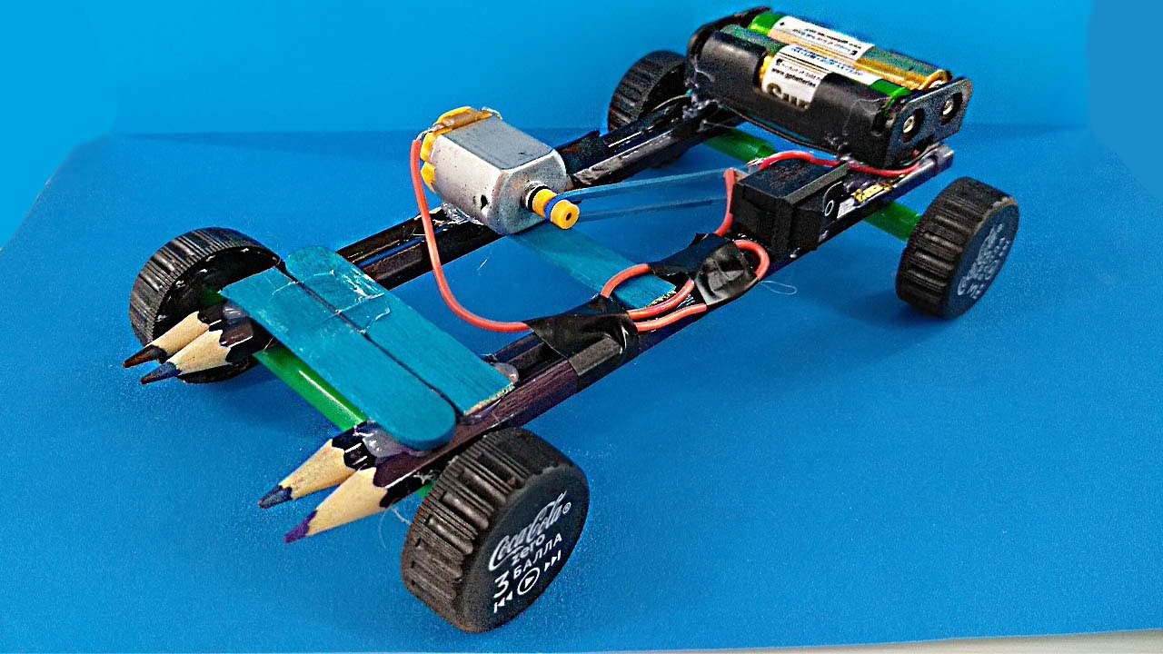 HOW TO MAKE a SIMPLE CAR WITH a DC MOTOR / DIY CAR at HOME