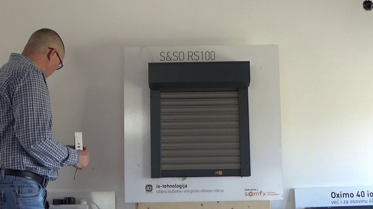 Somfy RS100 IO - programiranje pomoću daljinskog upravljača
