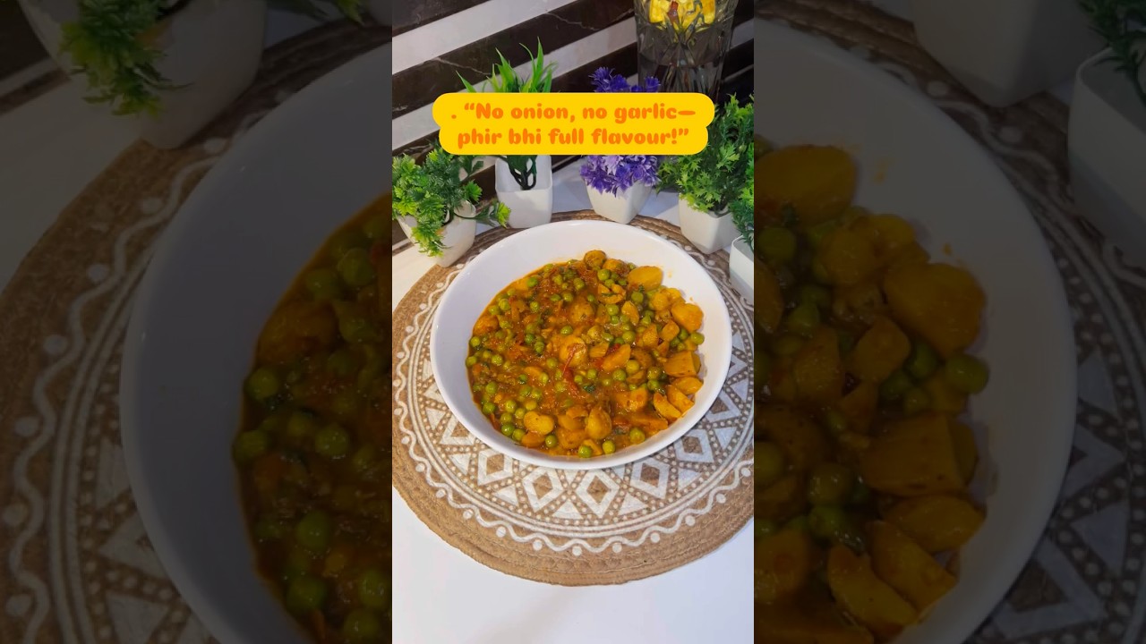 Aloo Matar Recipe | No Onion No Garlic | Fried Aloo Sabzi | Easy Veg Recipe