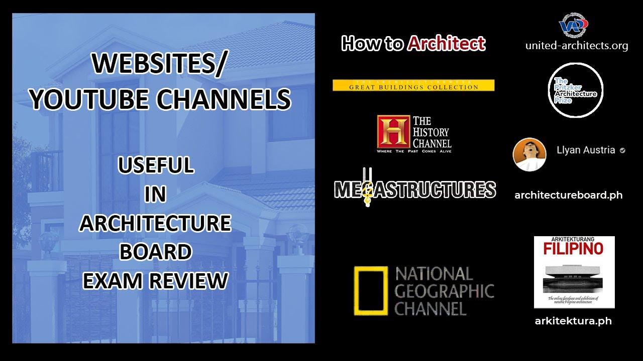 WEBSITES/YOUTUBE CHANNELS FOR ARCHITECTURE BOARD EXAM REVIEW