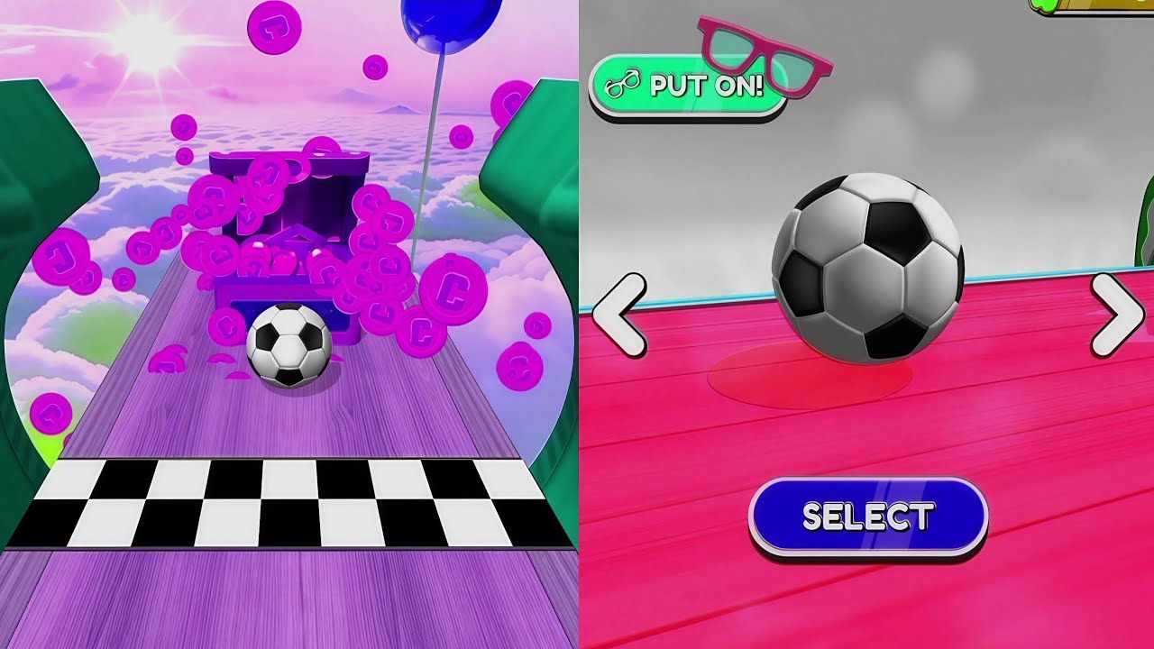 🌈⚽⚽Going Balls, SpeedRun Vs Reverse Video Gameplay Part 547