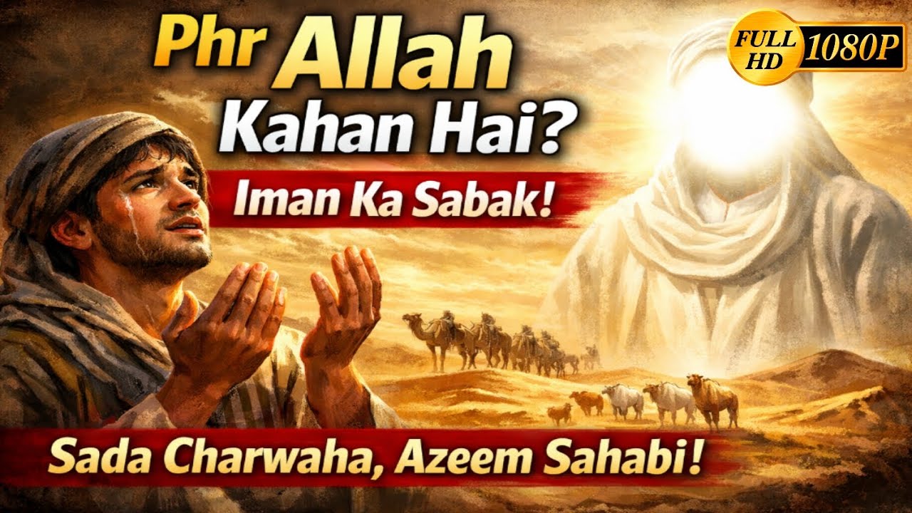 Phir Allah Kahan Hai? Imaan Ka Sabak! Sada Charwaha, Azeem Sahabi!......