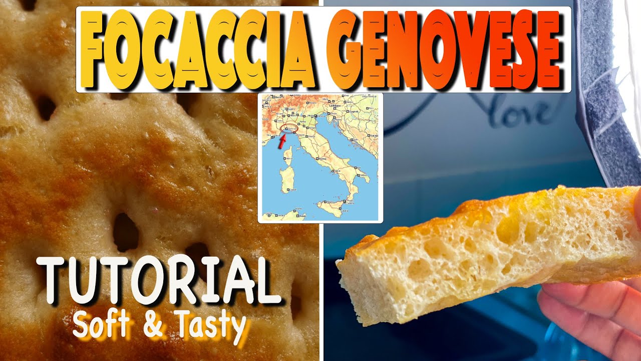 How to make a TRADITIONAL Italian FOCACCIA GENOVESE, soft and tasty.