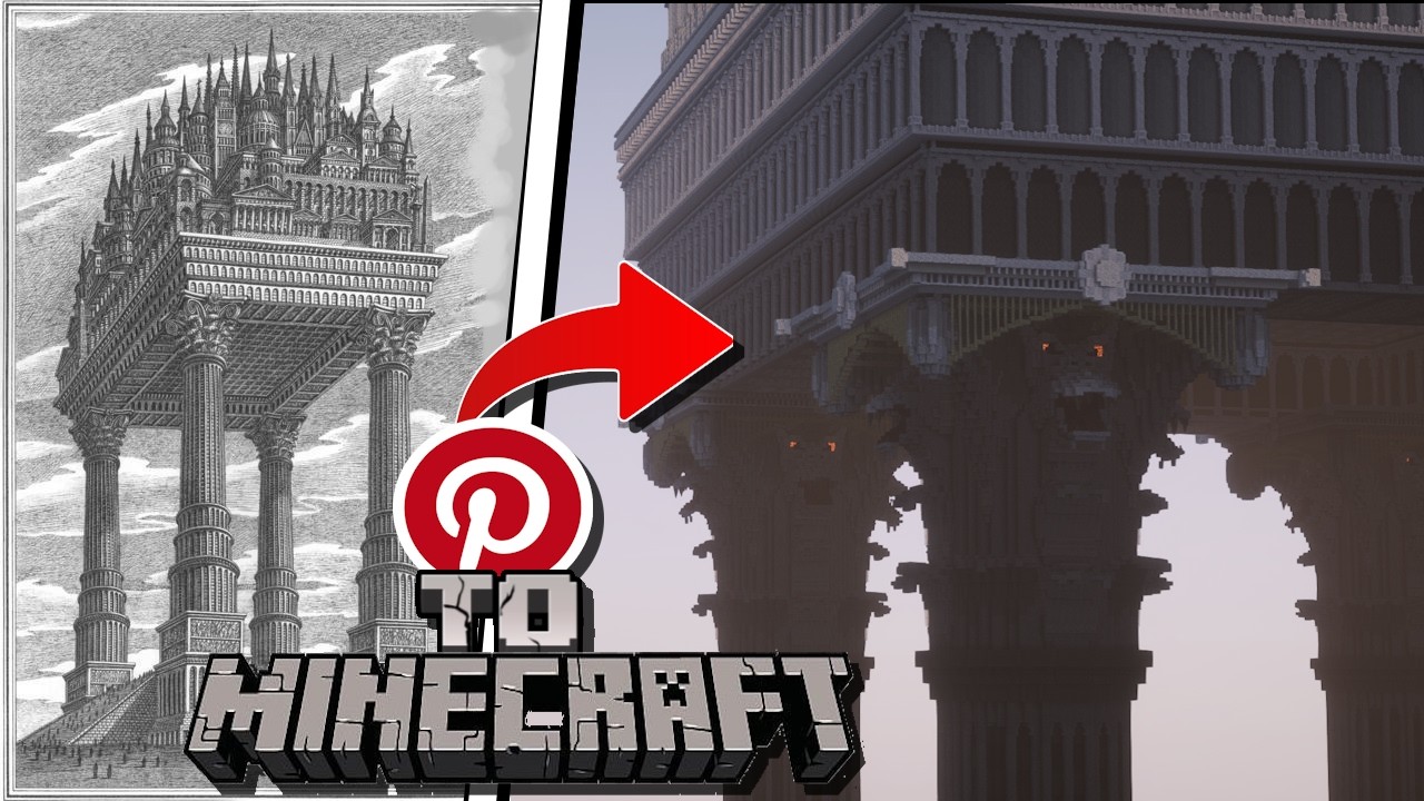 САМАЯ БОЛЬШАЯ постройка, которую я когда-либо делал: от Pinterest до Minecraft
