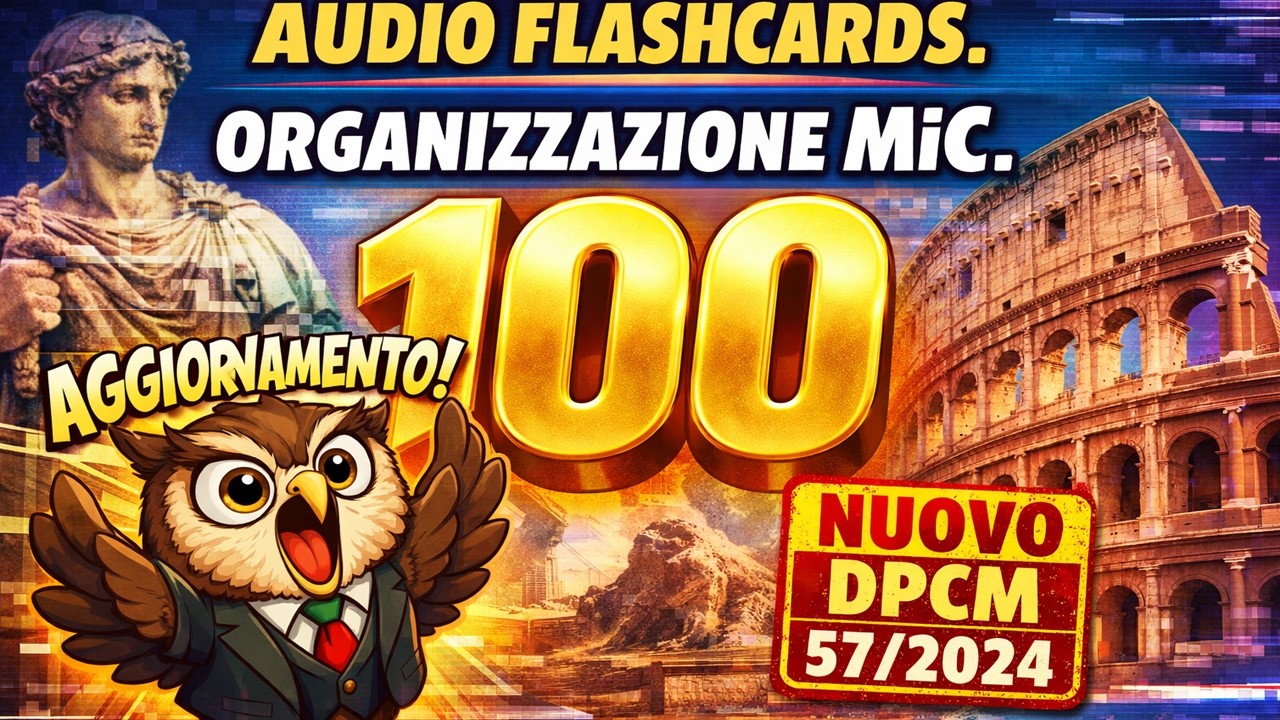 100 Flashcards Audio MiC: La Nuova Organizzazione (DPCM 57/2024)