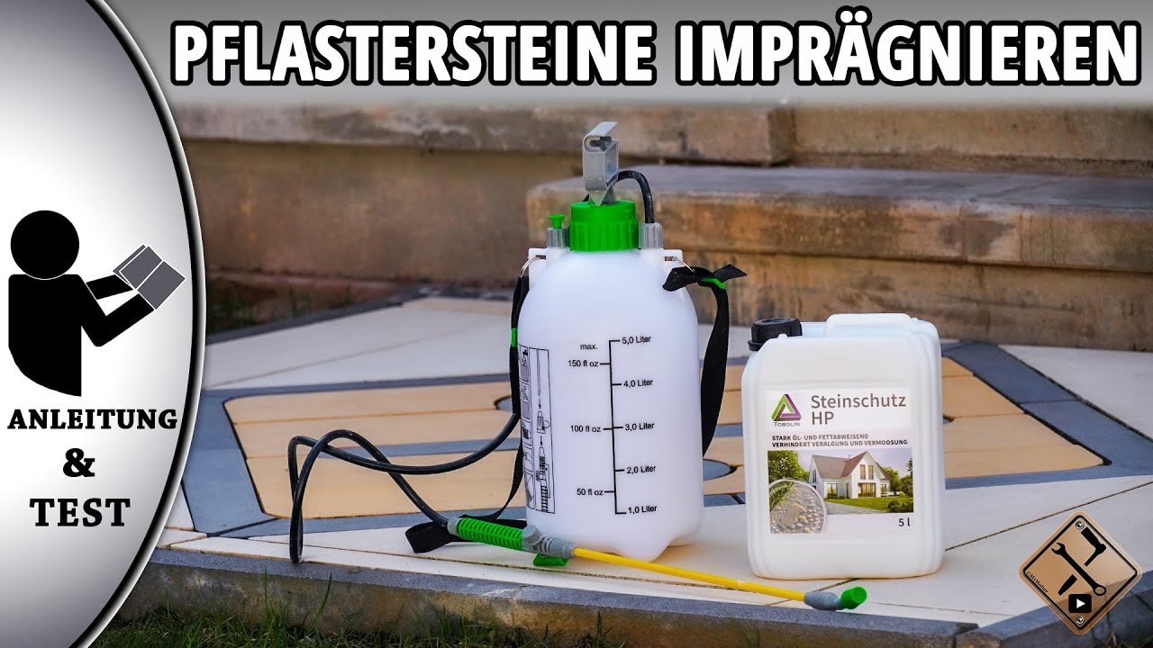 Pflastersteine imprägnieren Test & Anleitung (Steinimprägnierung Außenbereich Test)