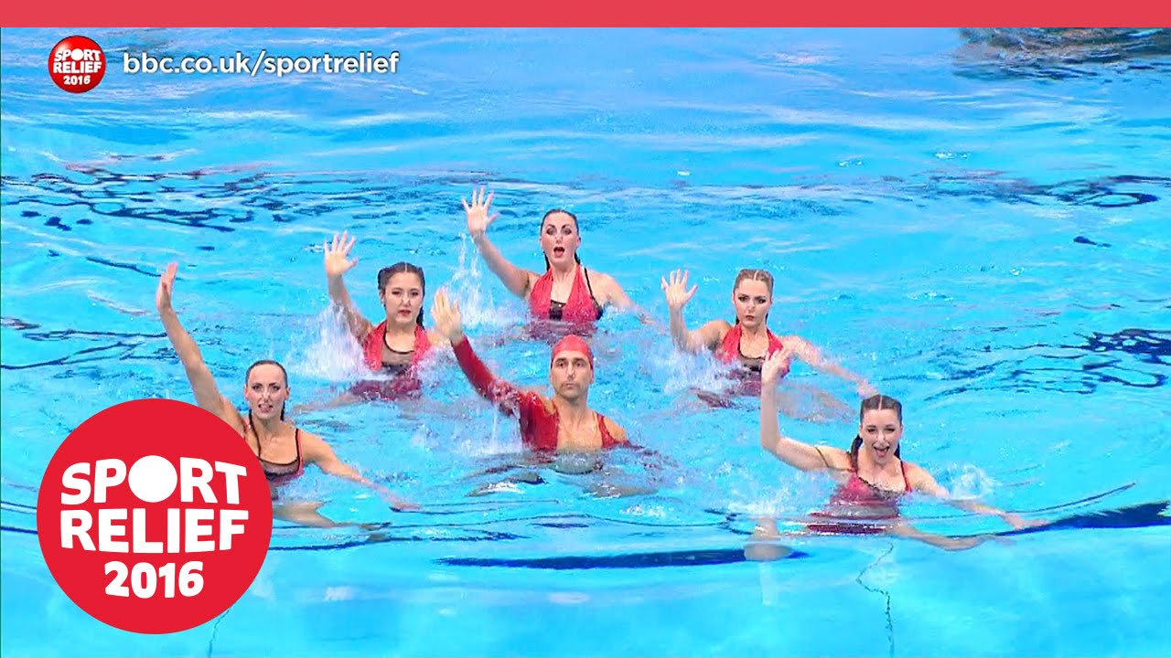 Will Young vs Russell Kane at synchronised swimming