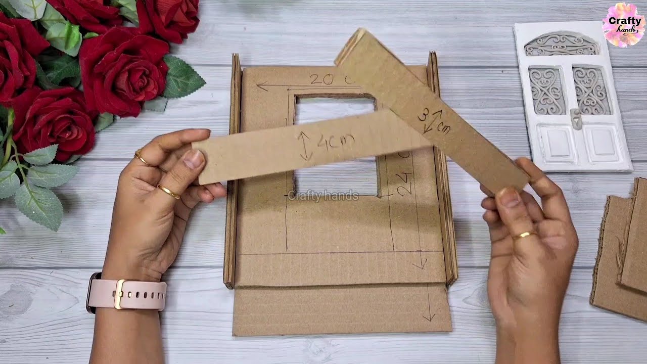 A very beautiful cardboard craft idea for home decor | Cardboard craft | Wall decor | Crafty hands