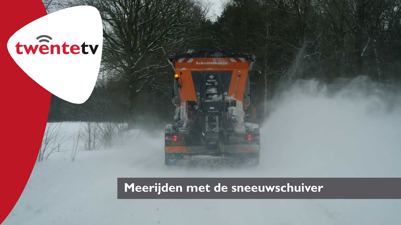 Meerijden met de sneeuwschuiver van de Noaberkracht-winterdienst - Twente TV