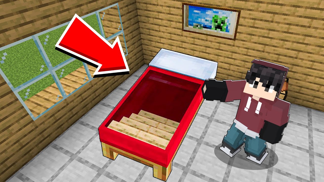 I FOUND My FRIEND'S SECRET BASE INSIDE A BED In Minecraft!