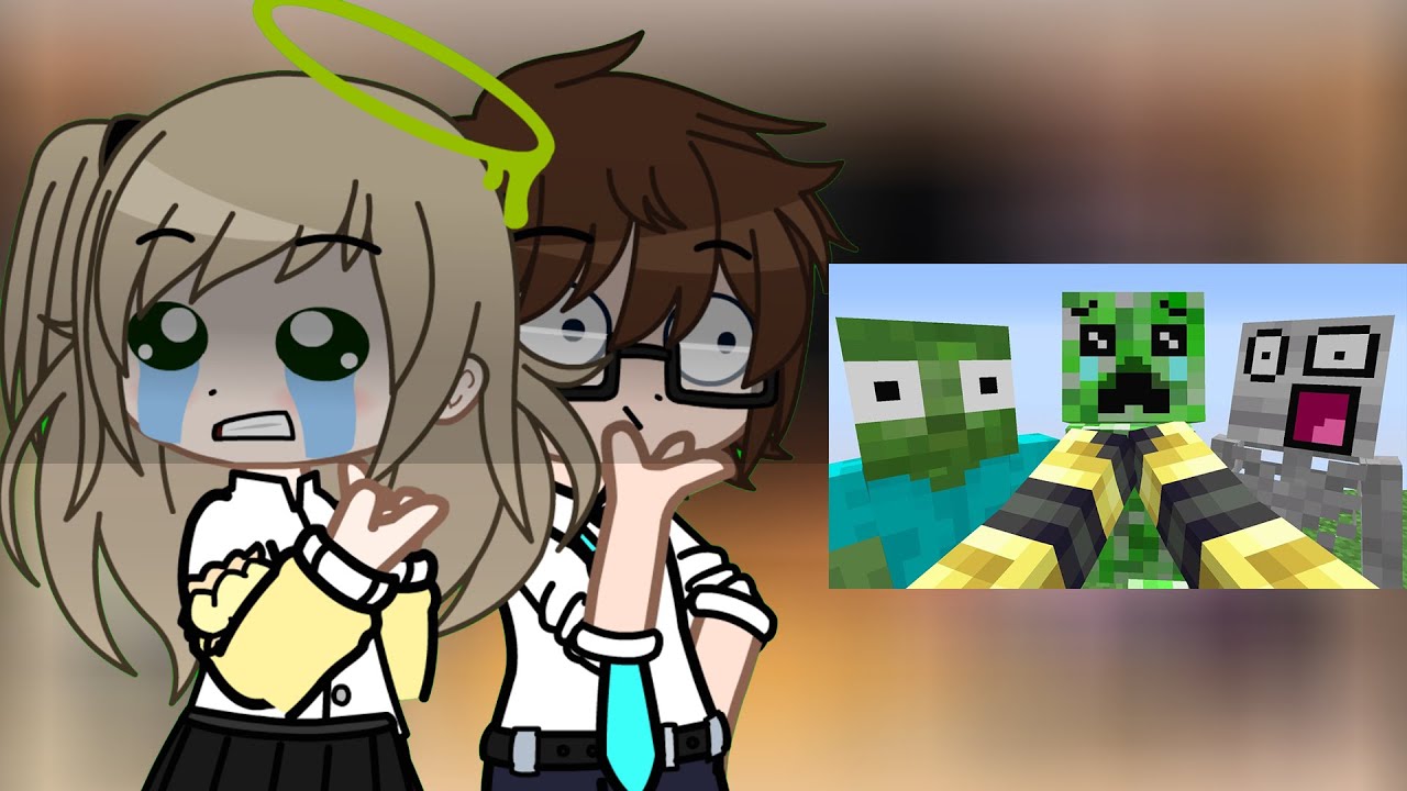 Blue archive react bullying minecraft mobs || by Alex_khouloud || My Au