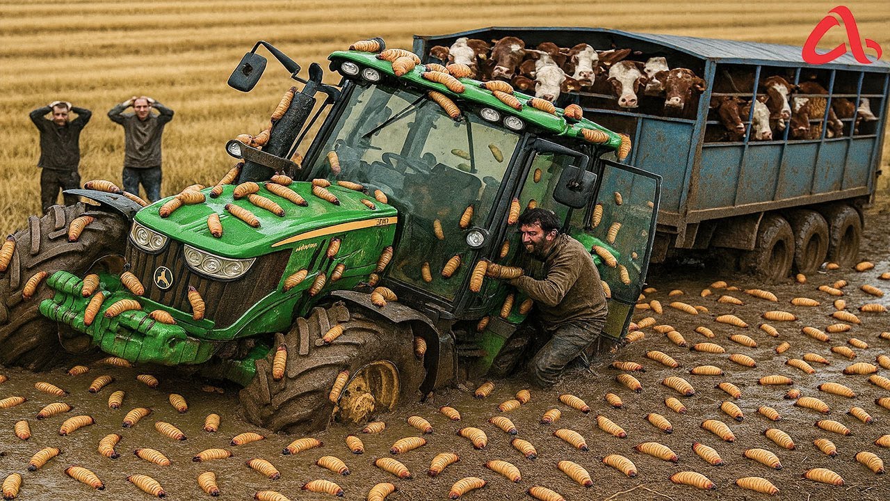 Tractor Stuck in Mud | Biggest Agriculture Technology Fails Transporting #4
