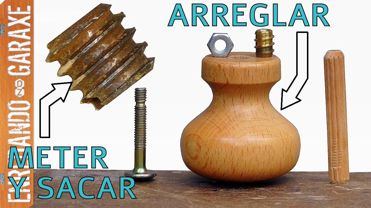 🔥 Meter y sacar tuerca de embutir y arreglar pomo de madera