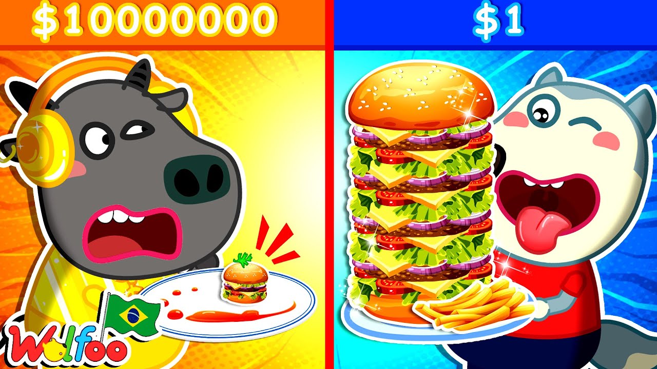 Oh N&atilde;o Wolfoo! por que a comida do Bufo &eacute; t&atilde;o pequena? Rico vs Pobre | @wolfooemportuguesoficial