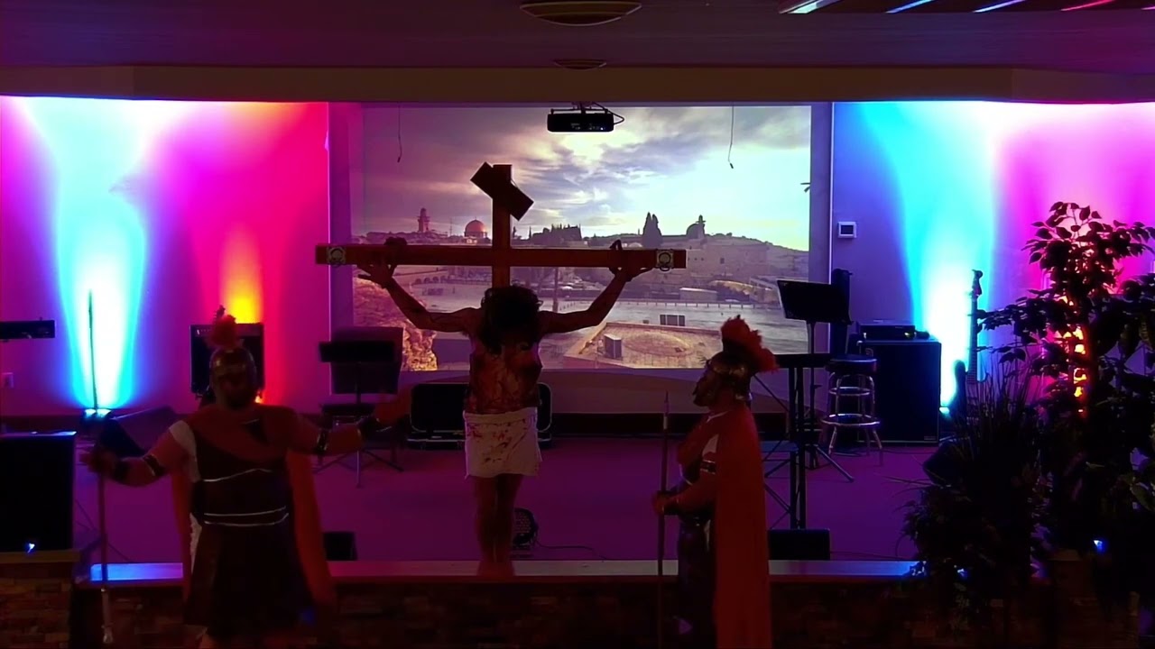 Jesus crucifixion and RESURRECTION reenactment to the song Hallelujah by Kelly Mooney