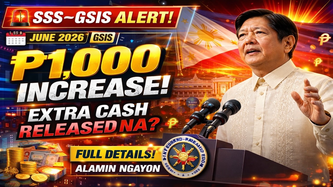 🚨 SSS&ndash;GSIS ALERT! ₱1,000 Increase + Extra Cash Released June 2026 &mdash; Full Details!