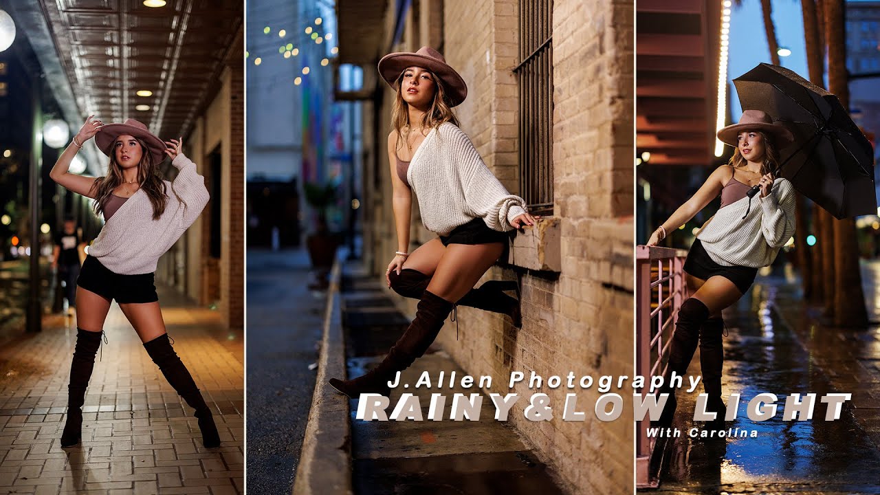 Wet, Rainy, Nighttime photo session - Rotolight AEOS / Canon EOS R5