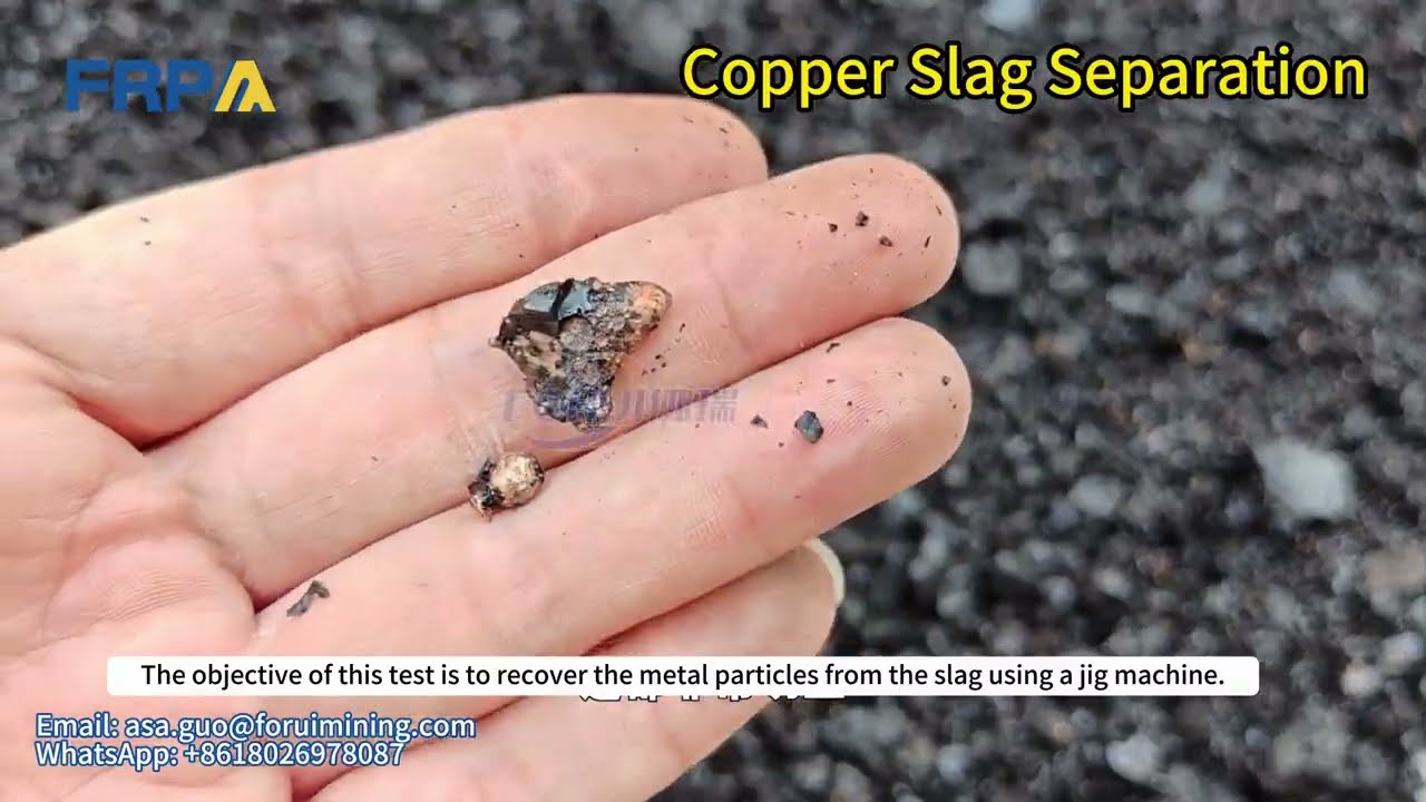Copper slag separating and recycling test