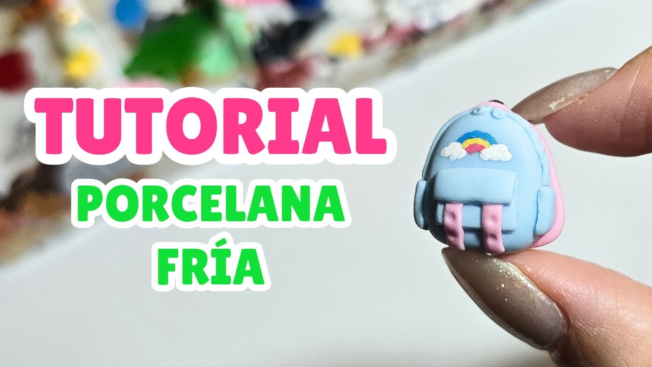 Cómo hacer una MOCHILA miniatura con porcelana fría