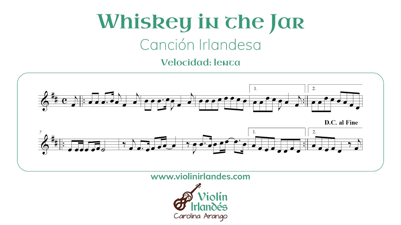 Practica WHISKEY IN THE JAR con Partitura - Velocidades (Lenta, Media y Rápida) [VIOLÍN IRLANDÉS 🎻]