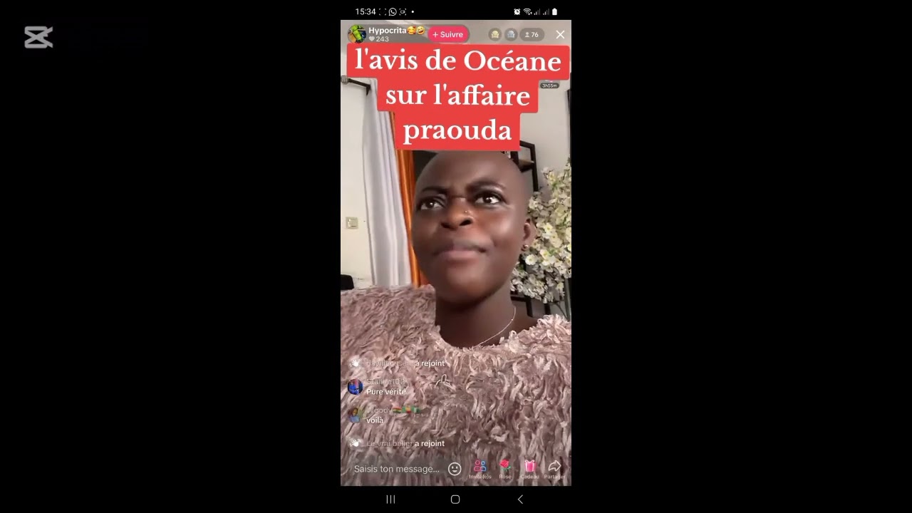 LA TIKTOKEUSE OCÉANE SE PRONONCE SUR L'AFFAIRE DE PRAOUDA