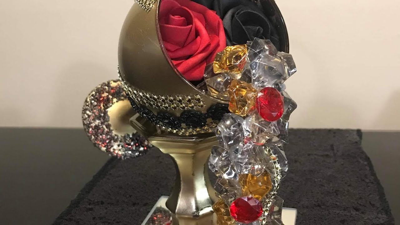 Acrylic Wine Pour Black/Gold DIY