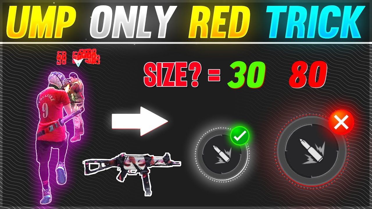 ONLY RED NUMBER TRICK & Setting 😍 ONETAP Headshot + UMP Headshot 😧🎯!!