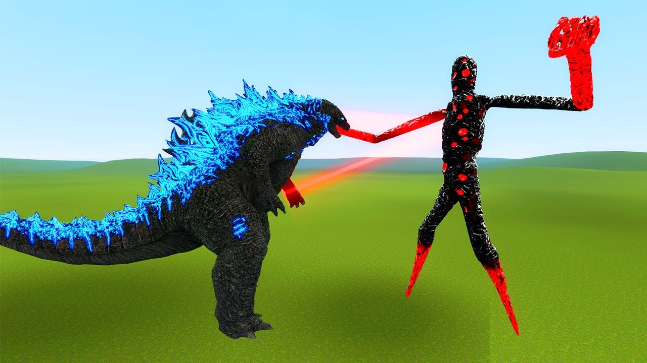 قاريز مود | العملاق الاحمر يجلد جودزيلا 🔥😱|  Garry's Mod