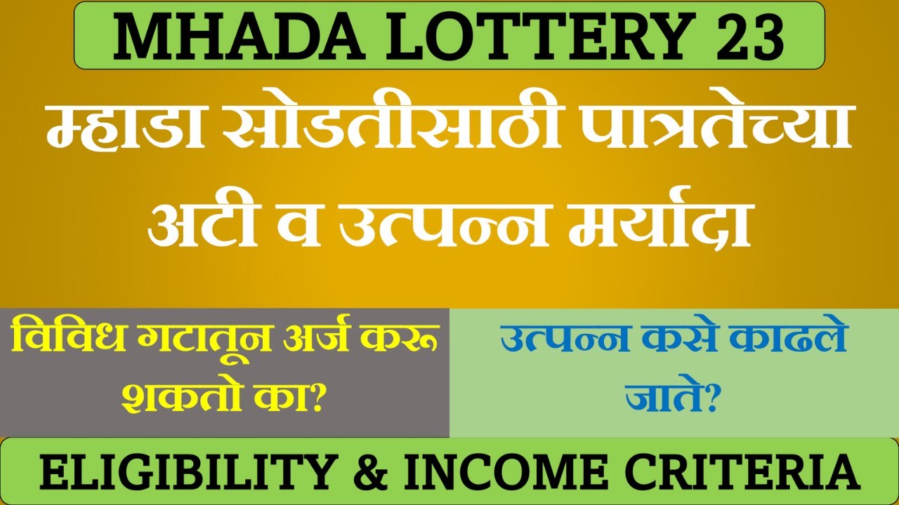 Mhada Lottery | Eligibility & Income criteria for mhada lottery | #mhada #mhadalottery @InvestPur