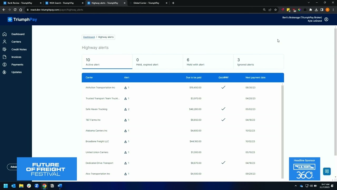 F3 TriumphPay Demo