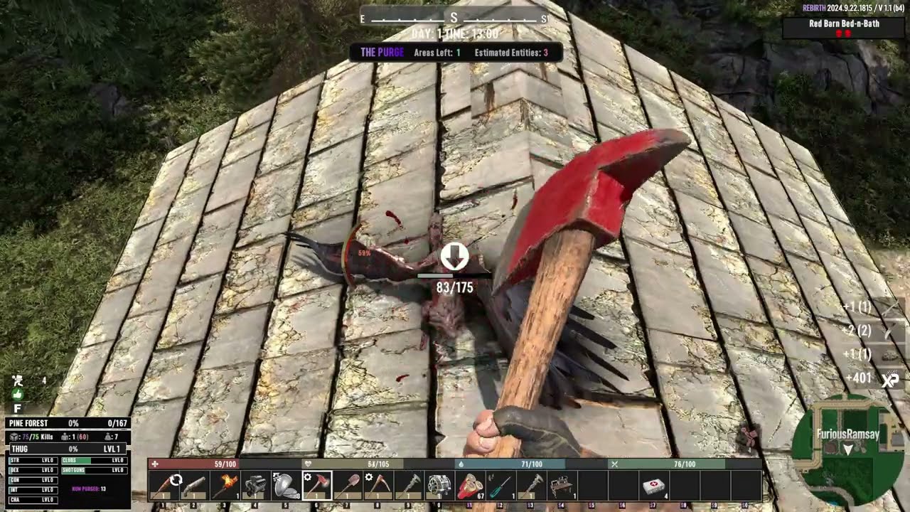 The Purge - Playtesting 001 - 7 Days To Die 1.0 - REBIRTH