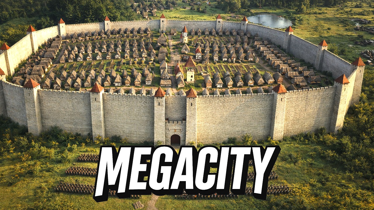 Manor Lords - MEGA Fortified Village Defended By Walls And Troops (Immersive City Builder)