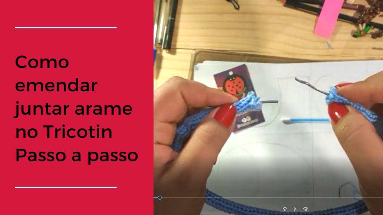 Como Emendar Juntar Arame no Tricotin [Tricotin do Zero]