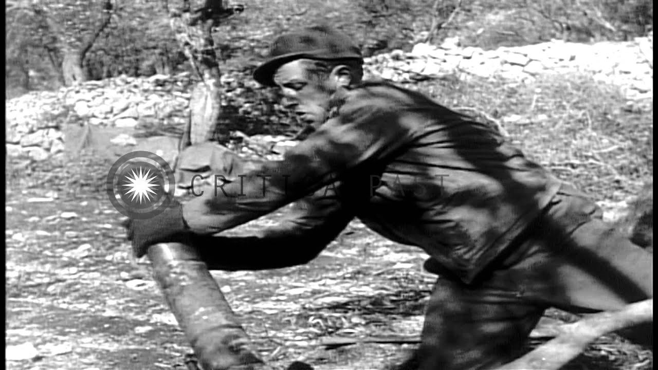 US troops celebrate Christians and attack the German Winter Line in Italy during ...HD Stock Footage