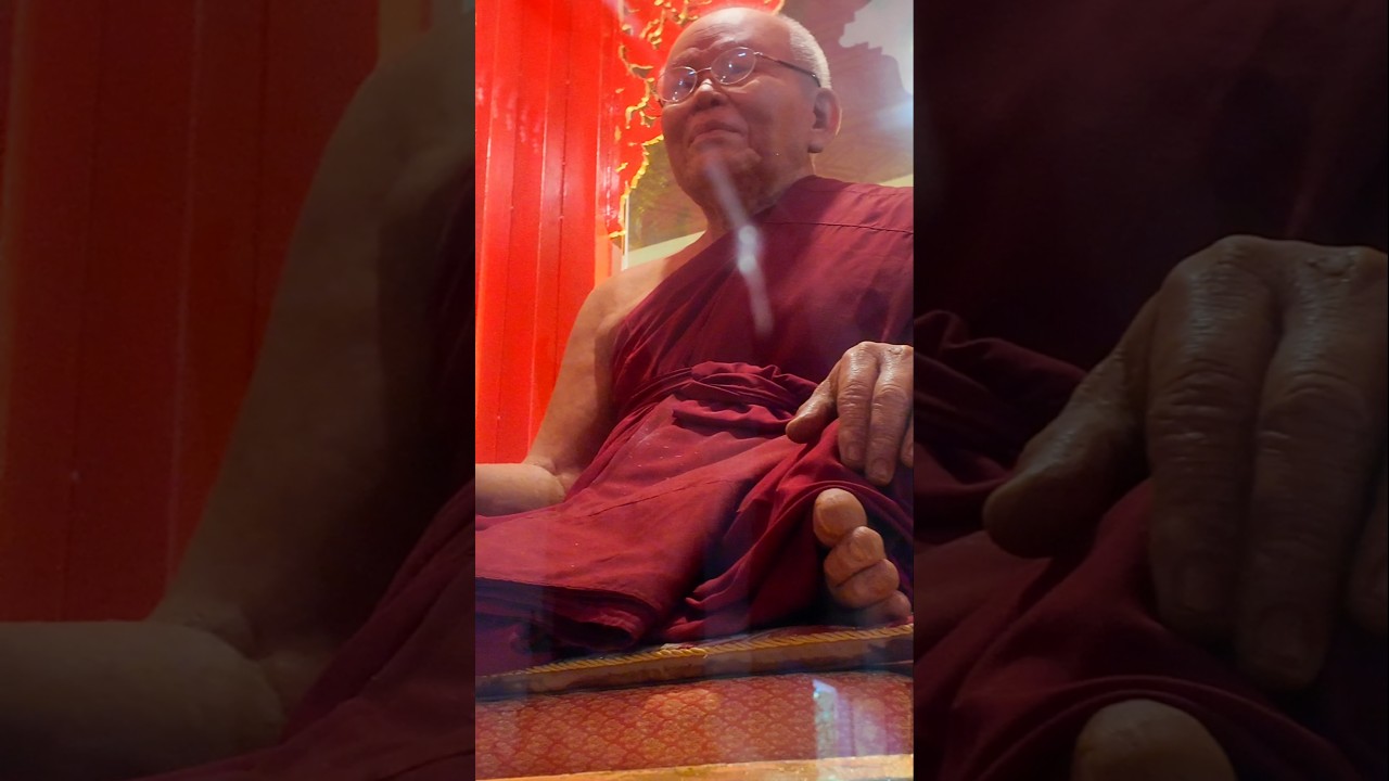 МОНАХ В СОСТОЯНИИ САМАДХИ , (соматм) полная версия в наших видео😍#камбоджа #монах #туризм #пномпень