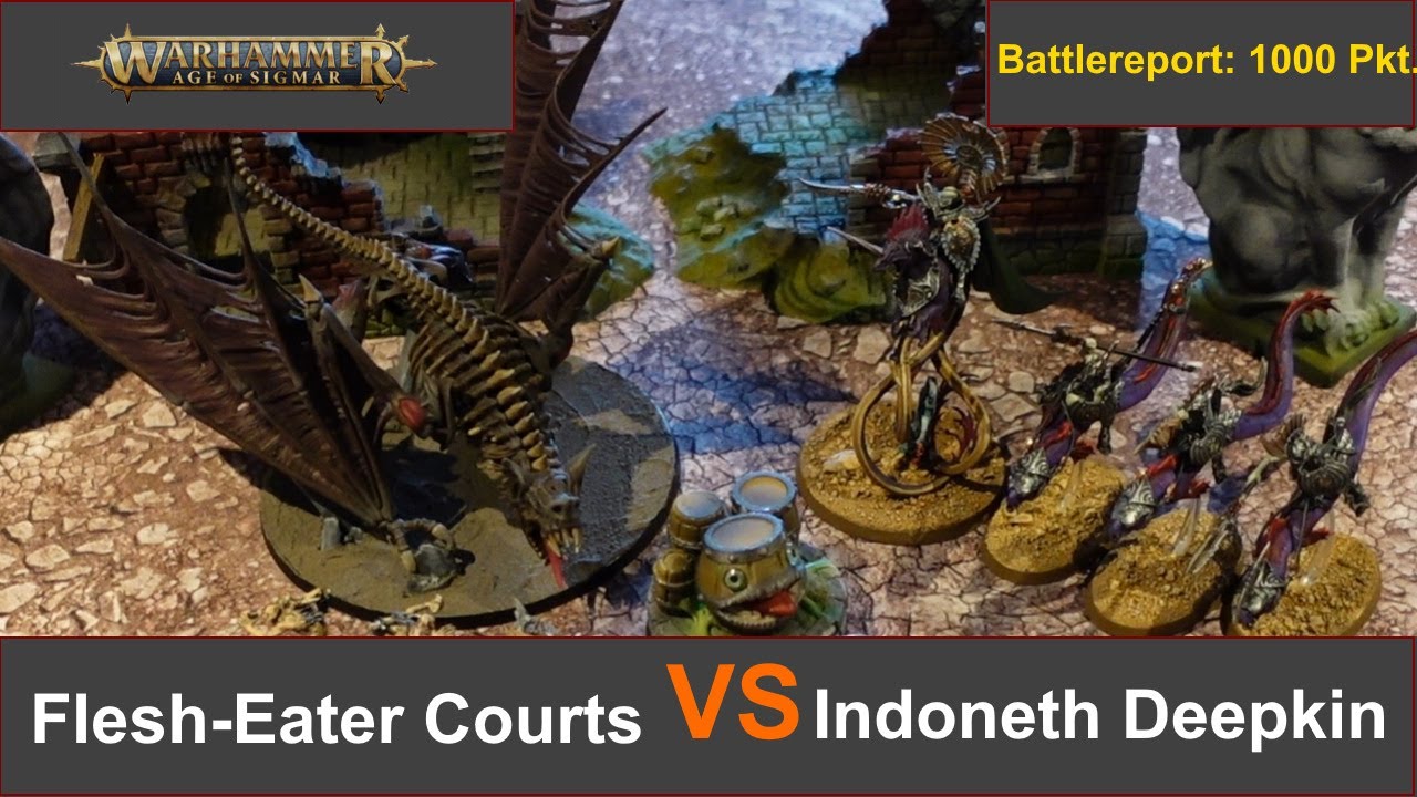 Age of Sigmar Battlereport: Flesh-Eater Courts vs. Idoneth Deepkin 3. Edi deutsch