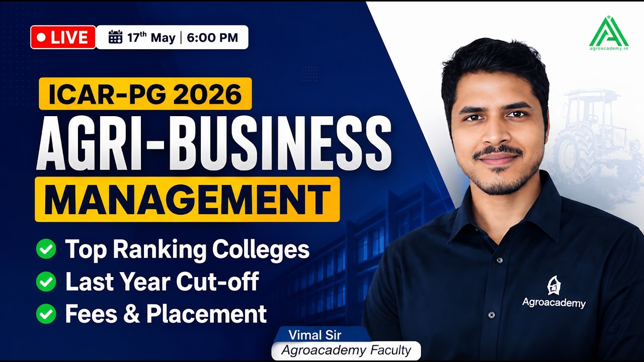 ICAR-PG Agri-Business Management 2026 TOP COLLEGES LIST | NO. OF SEATS & LAST YEAR CUT-OFF
