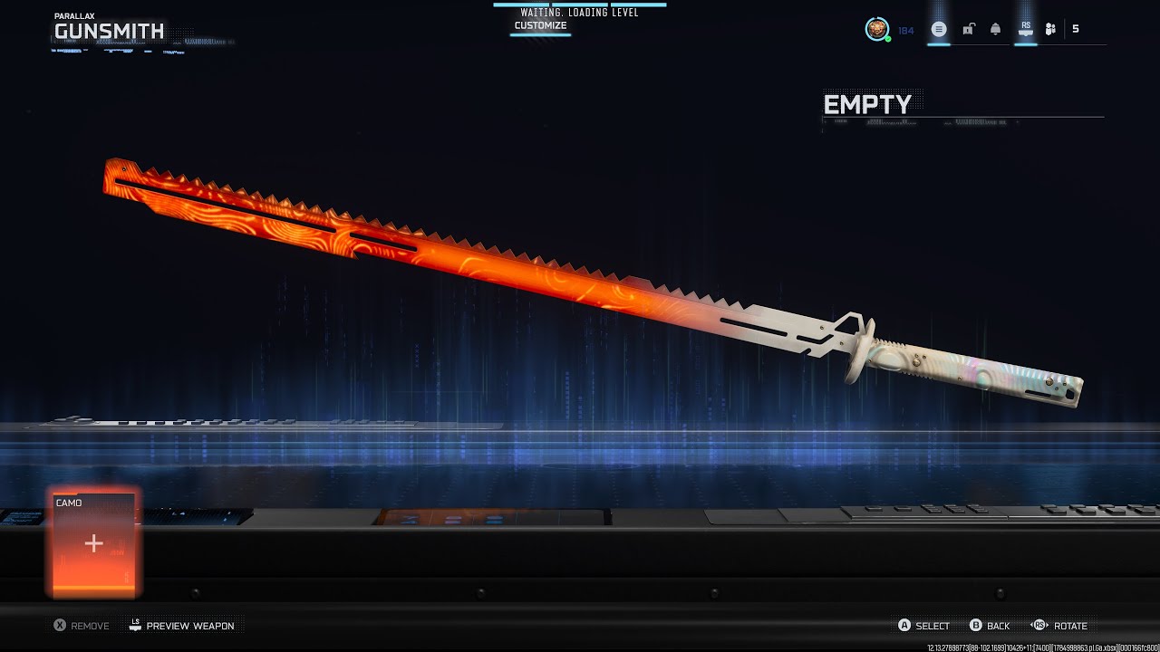 CoD BO7 & Warzone - Blueprint - Melee - Katana - Parralax - Weapon Inspect