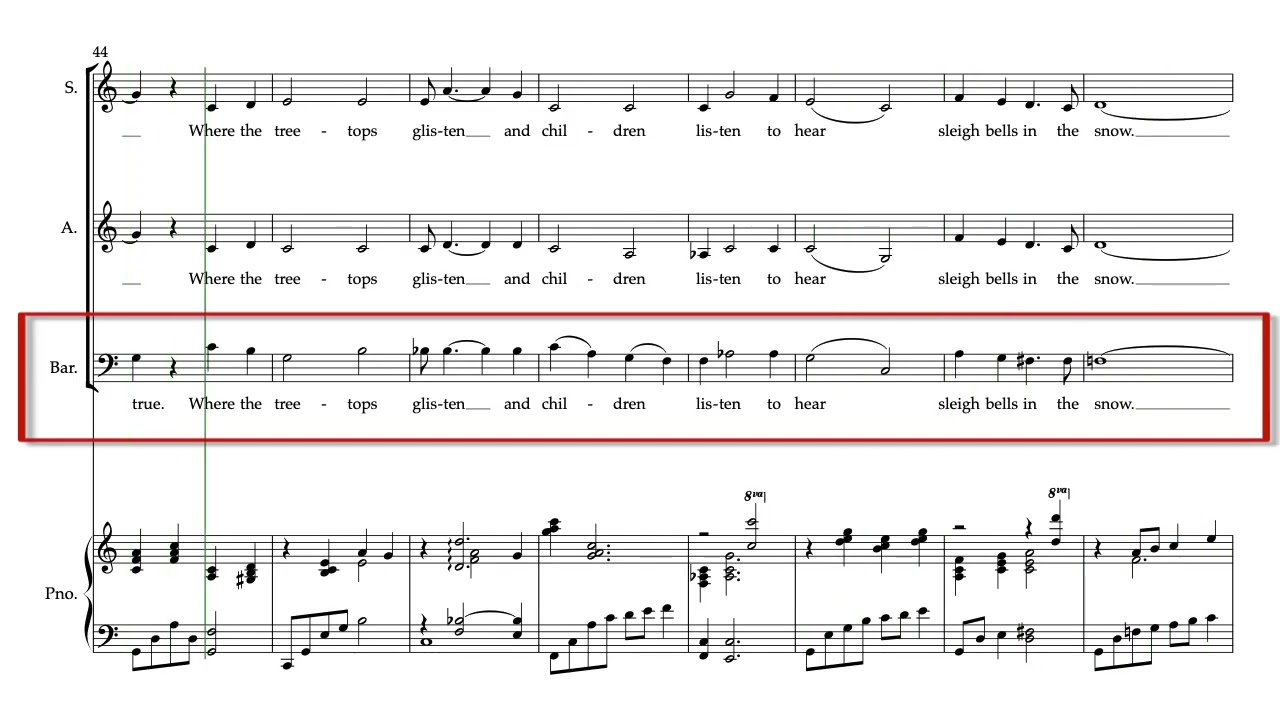 Happy Holiday/White Christmas Baritone