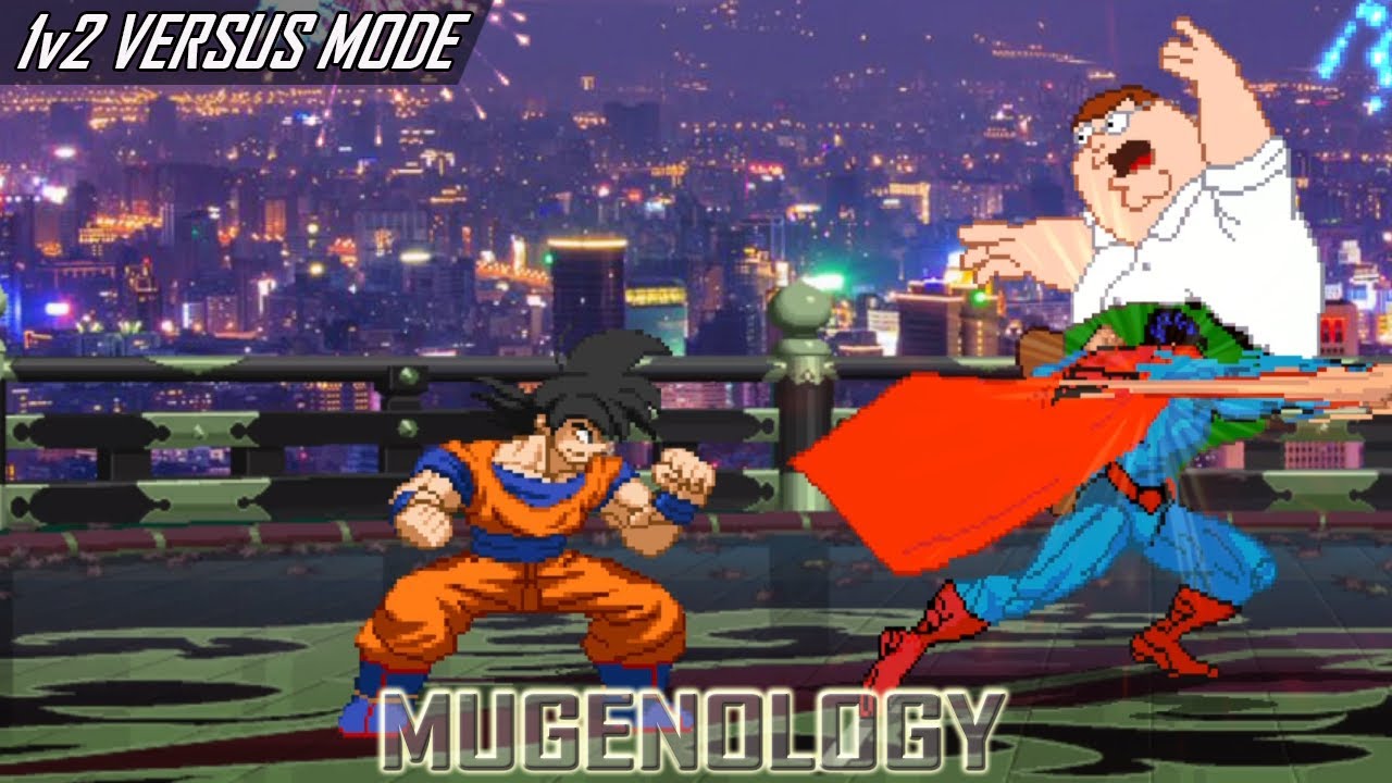 Peter Griffin vs Goku (Base) (Z2) & Superman (CvS/POTS) - 1v2 Versus Mode - MUGEN